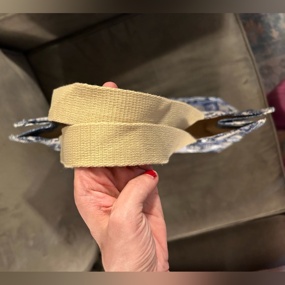 New DIOR Around The World Limited Edition Canvas Tote Bag Cream & Blue RARE - Picture 7 of 8